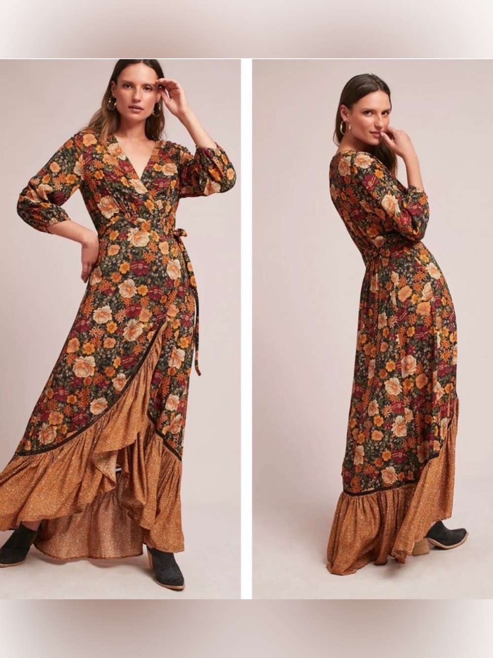 Farm Rio Madrid Wrap Maxi Dress